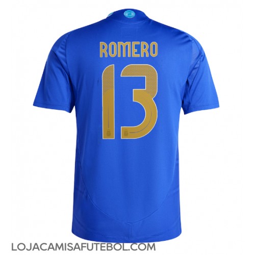 Camisa de Futebol Argentina Cristian Romero #13 Equipamento Secundário Copa America 2024 Manga Curta